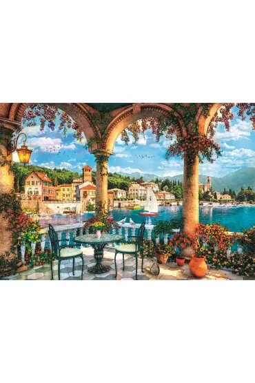 Puzzle 1000 el. Balcony View Of Lake Como Clementoni