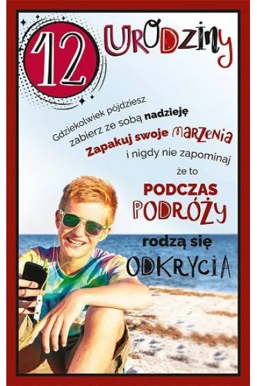 AbCard Kartka okoliczno�ciowa Urodziny 12 U90