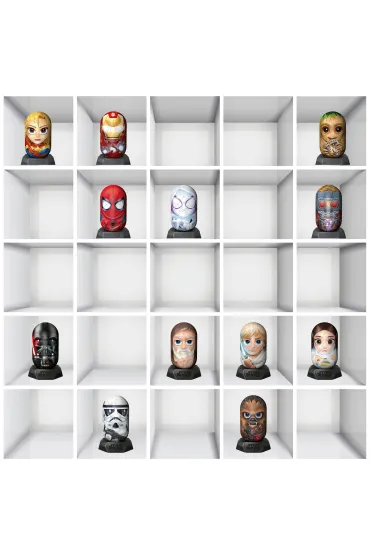 Puzzle 54 el. 3D Hylkies: Kapitan Marvel Ravensburger