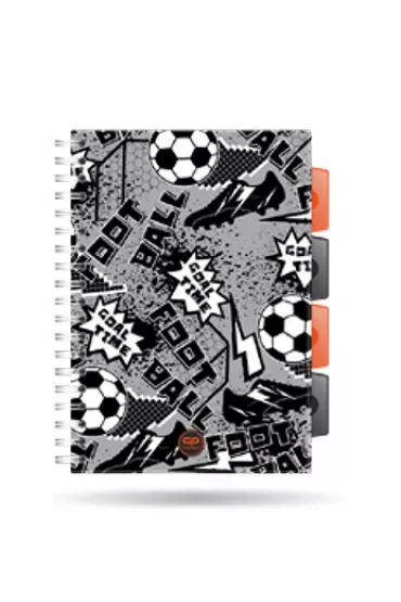 CoolPack Ko�ozeszyt A5 PP Grey Ball kratka 100 kartek