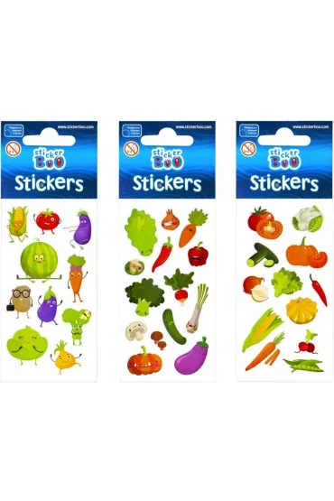 Sticker Boo Naklejki Warzywa/Owoce 483491 7 x 18 cm