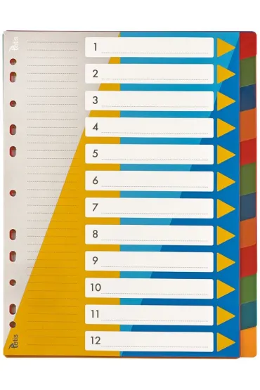 Tetis Przek�adki A4 numeryczne 1-12
