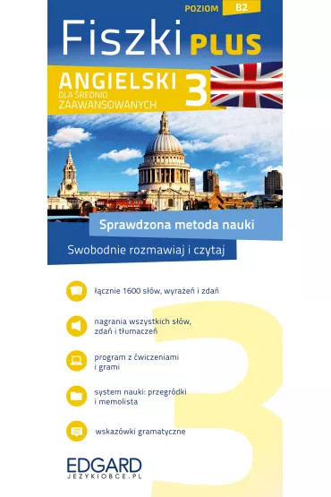 Fiszki plus. Angielski dla �rednio zaawansowanych. Poziom B2