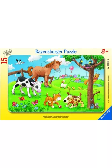 Puzzle 15 el. Mi�osnicy s�odkich zwierz�t Ravensburger