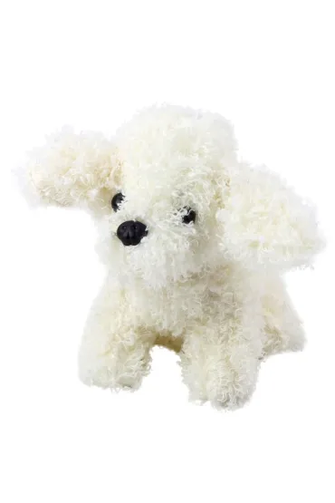 Pudel miniaturowy pluszowy bia�y 20cm LeanToys