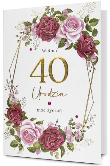 Karnet okazjonalny B6 z kopert� 40 Urodziny PAN DRAGON HM200-3262