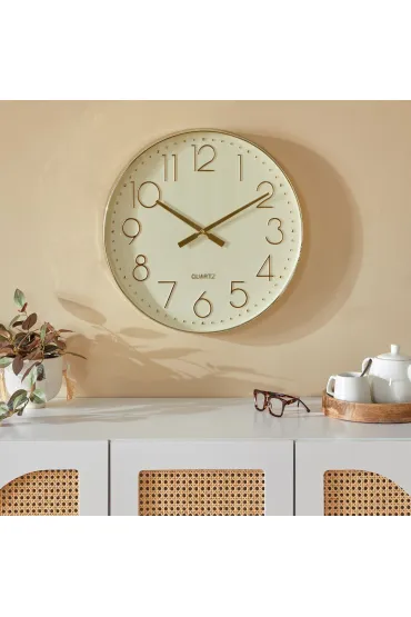 Zegar cienny okragy 51 cm biay Laure