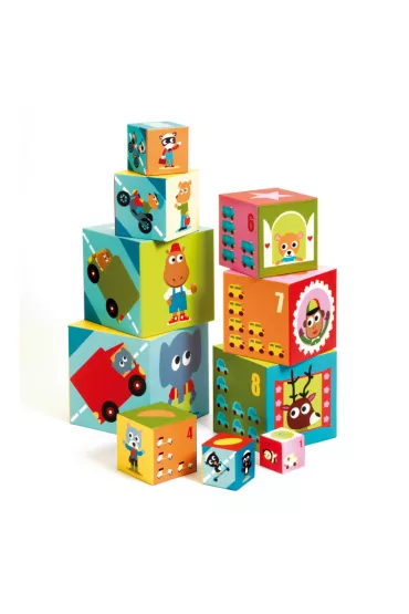 Puzzle Uk�adanka z klock�w Pojazdy DJ08508 Djeco