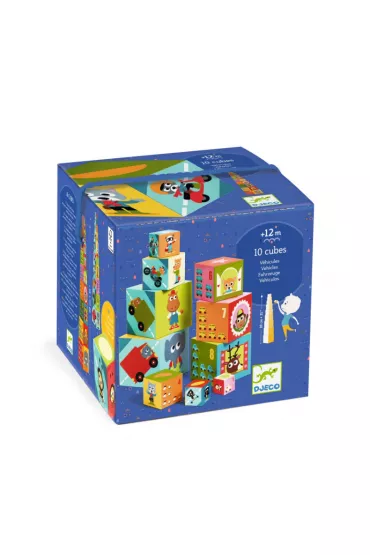 Puzzle Uk�adanka z klock�w Pojazdy DJ08508 Djeco