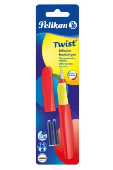 Herlitz Pi�ro wieczne Twist Neon Coral + 2 naboje