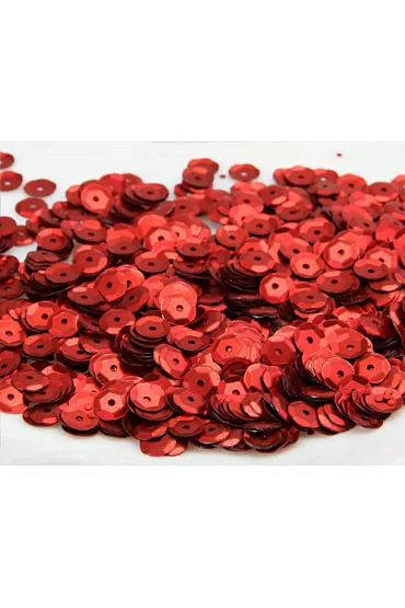 CEKINY 8MM/15GRAM CZERWONY MATOWY