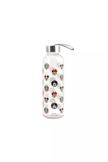 Lulabi Butelka szklana na wod Mickey&Minnie 3 lata+ 500 ml