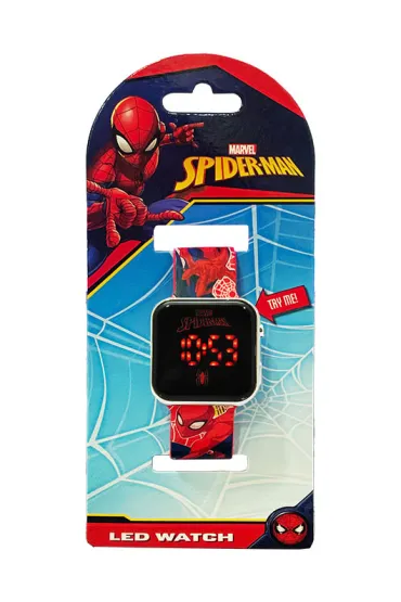 Zegarek LED z kalendarzem Spiderman SPD4800