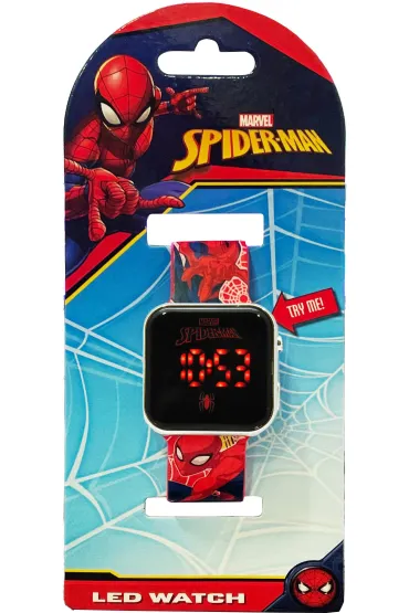 Zegarek LED z kalendarzem Spiderman SPD4800