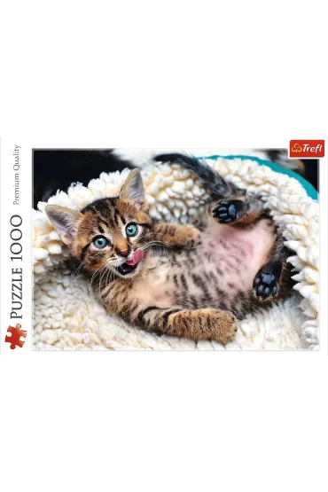 Puzzle 1000 el. Weso�y kotek Trefl