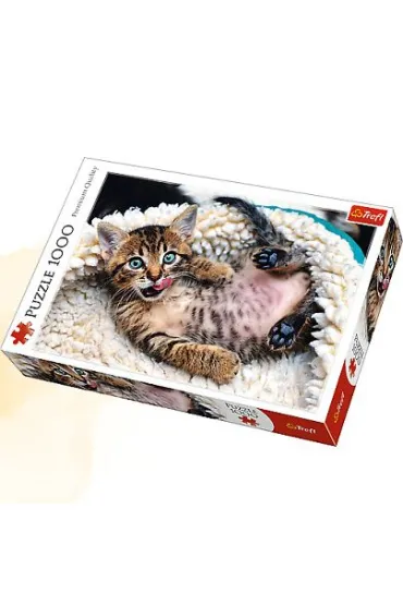 Puzzle 1000 el. Weso�y kotek Trefl