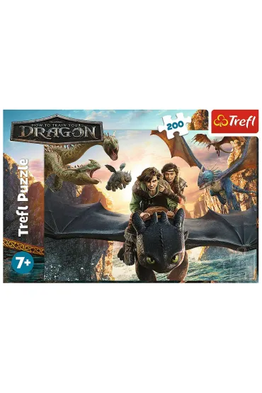 Puzzle 200 el. Szczerbatek i przyjaciele Trefl
