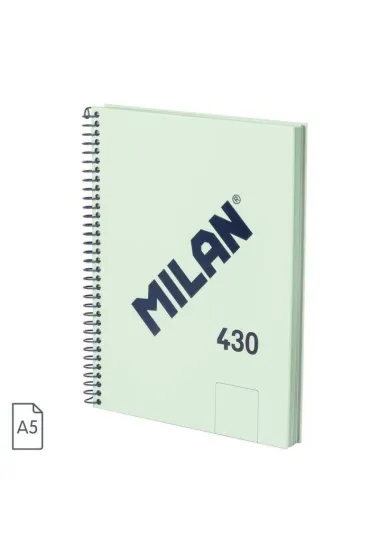 Milan Zeszyt na spirali A5 1918 zielony czysty 80 kartek