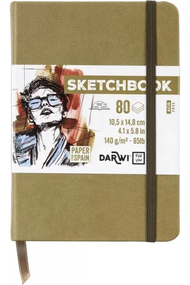 Darwi Szkicownik A6 140g khaki