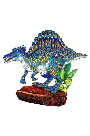 Puzzle drewniane kolorowe - Spinozaur Eureka 3D