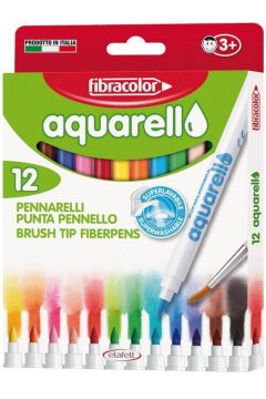 Fibracolor Mazaki Aquarello wodne 12 kolorw