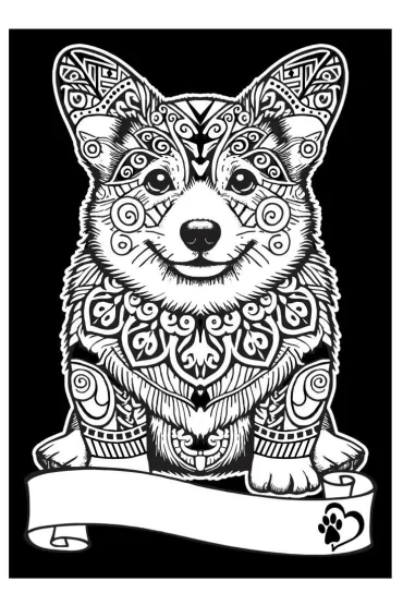 Kolorowanka welwetowa A4 Corgi