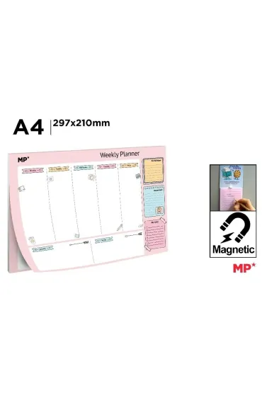 Mp Main Paper Planer tygodniowy magnetyczny A4