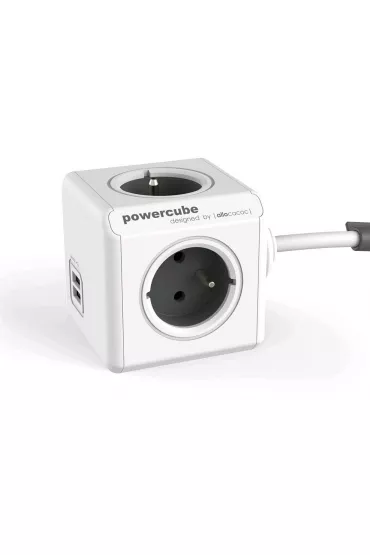 Allocacoc PowerCube Extended USB 1,5 m GREY