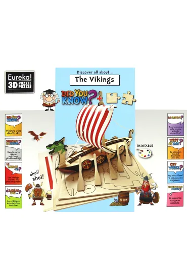 Puzzle �amig��wka drewniana Gepetto - Wikingowie Eureka 3D