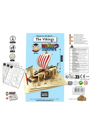 Puzzle �amig��wka drewniana Gepetto - Wikingowie Eureka 3D