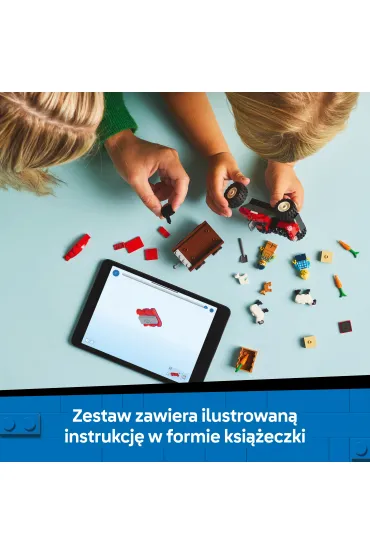 LEGO City Czerwony traktor z przyczep� i owc� 60461