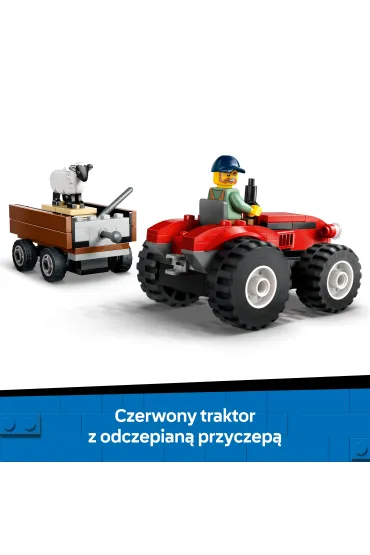 LEGO City Czerwony traktor z przyczep� i owc� 60461