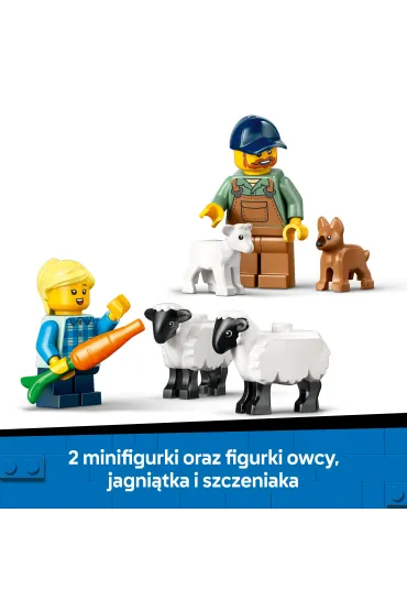 LEGO City Czerwony traktor z przyczep� i owc� 60461