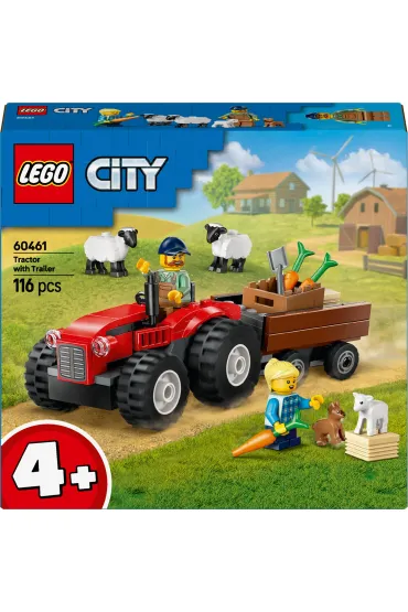 LEGO City Czerwony traktor z przyczep� i owc� 60461