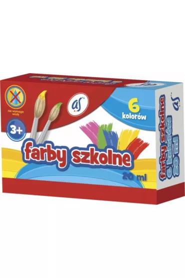 Astra Farby szkolne plakatowe "AS" 6 kolor�w