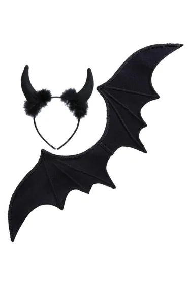 Zestaw akcesori�w diabe�ka czarny