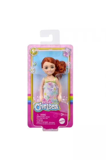 Barbie Chelsea Lalka Ruda kitka/Sukienka w kwiatki HNY56 Mattel