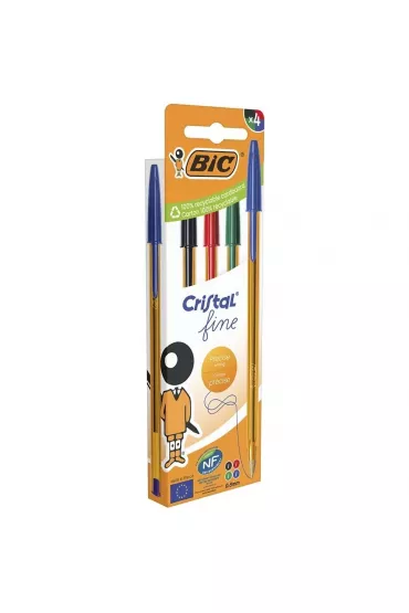 Bic D�ugopis Cristal Original Fine mix 4 szt.