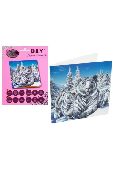 Diamentowa mozika Bia�e tygrysy 18x18cm Pro Kids