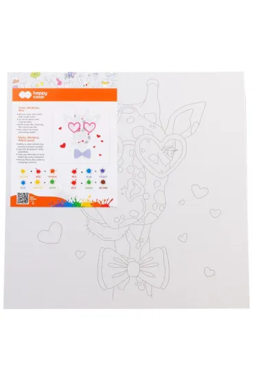 Podobrazie bawe�niane z nadrukiem �yrafa 25x25 tablica MDF Happy Color