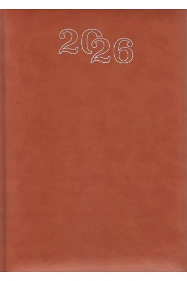 Kalendarz 2026 A5 dzienny standard br�zowy