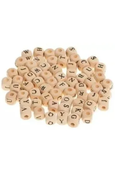 Brewis Koraliki drewniane alfabet 8mm