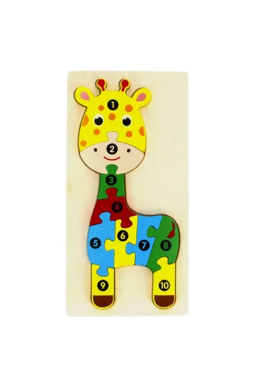 Puzzle Uk�adanka drewniana 10 el. �yrafa Mega Creative