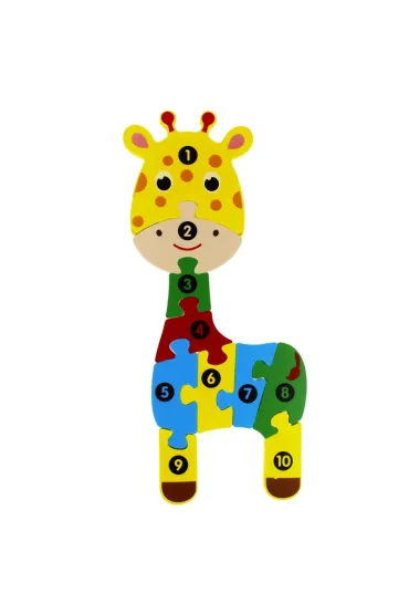 Puzzle Uk�adanka drewniana 10 el. �yrafa Mega Creative