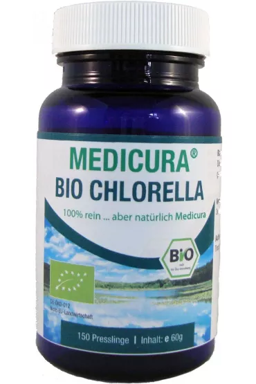 Medicura Chlorella (glony) w pastylkach Suplement diety 150 szt. Bio