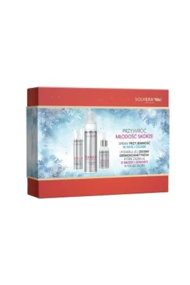 Solverx Zestaw prezentowy Przywr�� M�odo�� Sk�rze Serum pod oczy + Pianka + Serum odm�adzaj�ce 30 ml + 15 ml + 200 ml