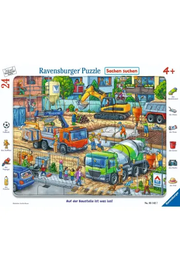 Puzzle 24 Construction Site Frame Ravensburger