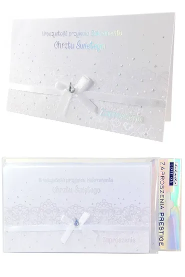 Kukartka Zaproszenie Chrzest �wi�ty Prestige ZP-013 op.5szt