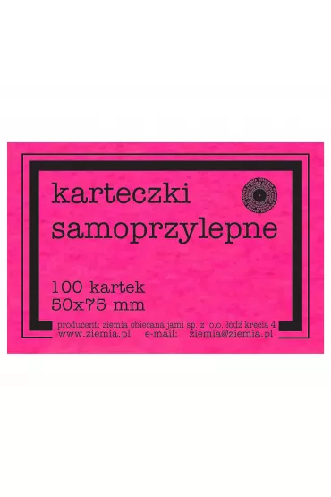 Ziemia Obiecana Karteczki samoprzylepne fluo r�owe 50x75mm