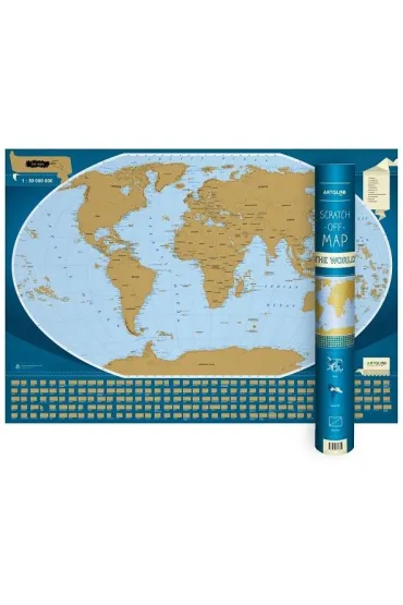 Mapa zdrapka The Word 1:50 000 000